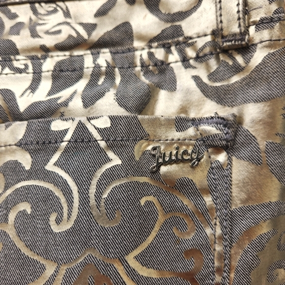 Juicy Couture Metallic Gold Jeans - Picture 3 of 7